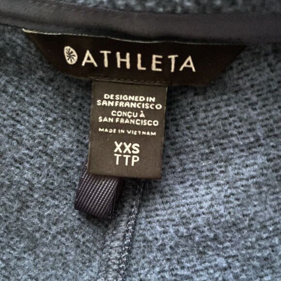 Athleta Jacket Stroll Fleece Zip Up Mock Neck Active Womens Size XXS - Picture 3 of 7